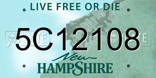 5C12108 New Hampshire License Plate