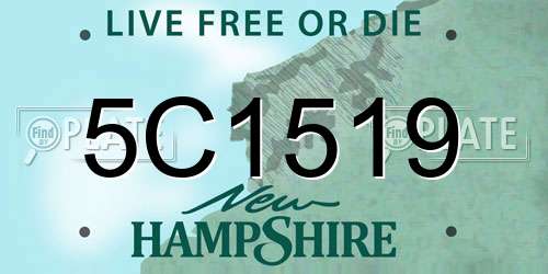 5C1519 New Hampshire License Plate