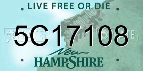 5C17108 New Hampshire License Plate
