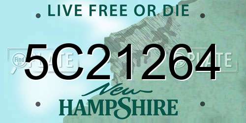 5C21264 New Hampshire License Plate