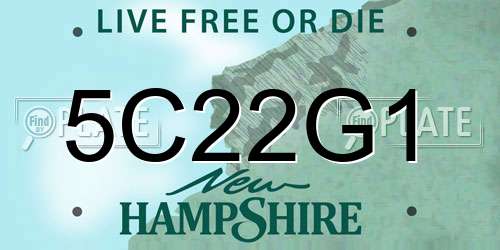 5C22G1 New Hampshire License Plate