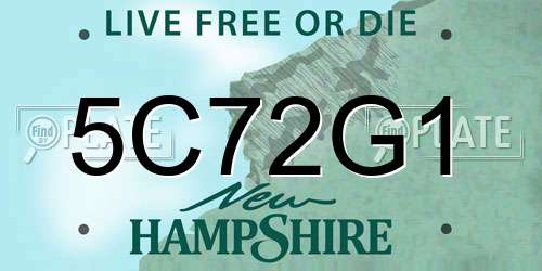 5C72G1 New Hampshire License Plate