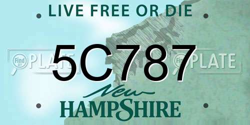 5C787 New Hampshire License Plate
