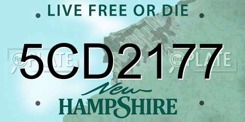5CD2177 New Hampshire License Plate