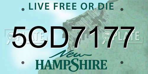 5CD7177 New Hampshire License Plate