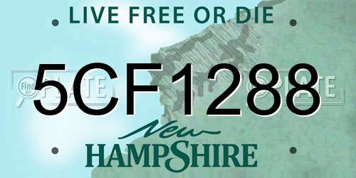 5CF1288 New Hampshire License Plate