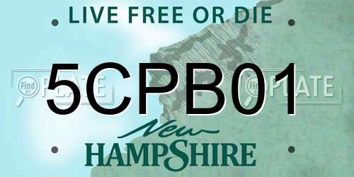 5CPB01 New Hampshire License Plate