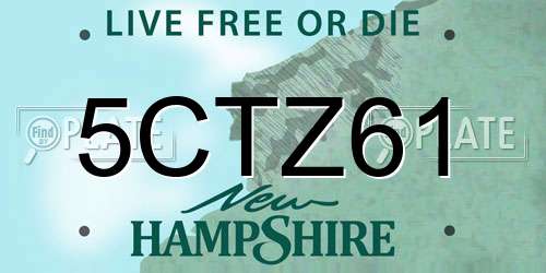 5CTZ61 New Hampshire License Plate