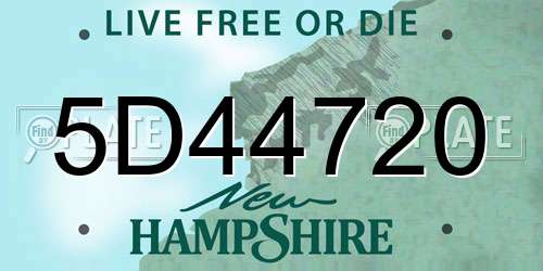 5D44720 New Hampshire License Plate