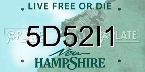 5D52I1 New Hampshire License Plate
