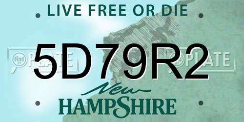 5D79R2 New Hampshire License Plate