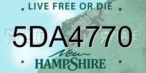 5DA4770 New Hampshire License Plate