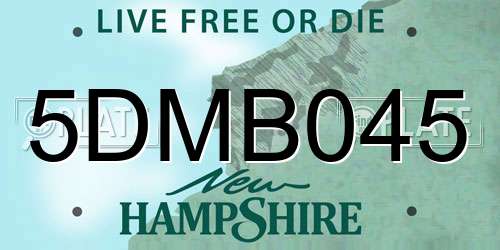 5DMB045 New Hampshire License Plate
