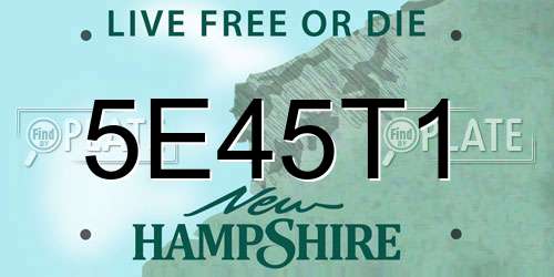 5E45T1 New Hampshire License Plate