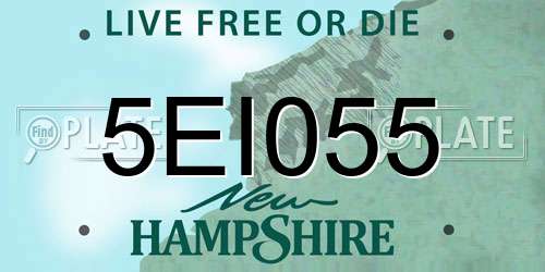 5EI055 New Hampshire License Plate