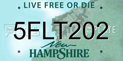 5FLT202 New Hampshire License Plate