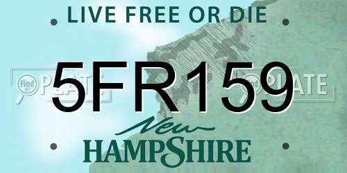5FR159 New Hampshire License Plate