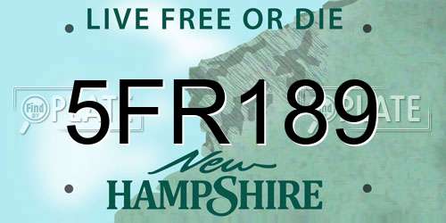 5FR189 New Hampshire License Plate