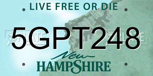 5GPT248 New Hampshire License Plate