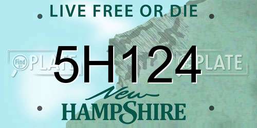 5H124 New Hampshire License Plate