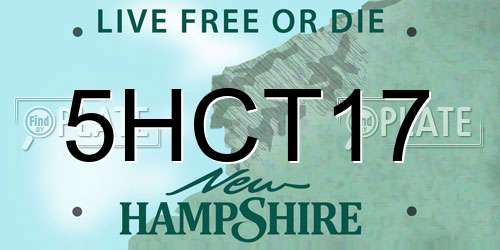 5HCT17 New Hampshire License Plate