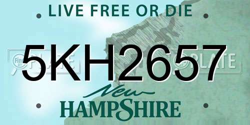 5KH2657 New Hampshire License Plate