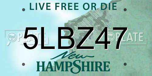 5LBZ47 New Hampshire License Plate