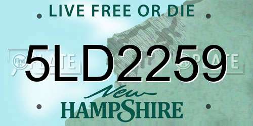 5LD2259 New Hampshire License Plate