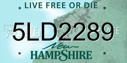 5LD2289 New Hampshire License Plate