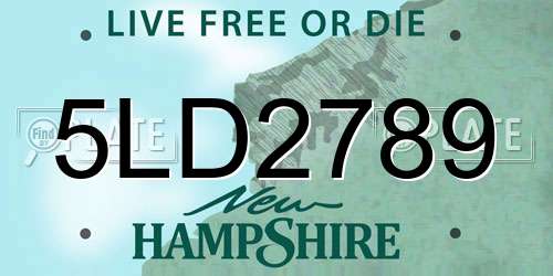 5LD2789 New Hampshire License Plate