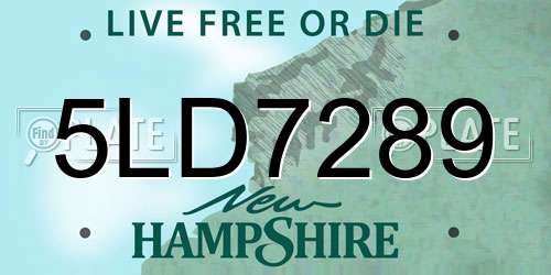 5LD7289 New Hampshire License Plate