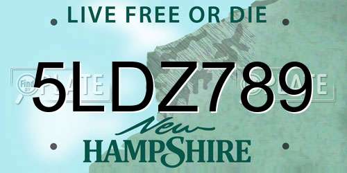 5LDZ789 New Hampshire License Plate