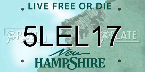 5LEL17 New Hampshire License Plate
