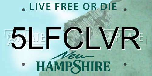 5LFCLVR New Hampshire License Plate