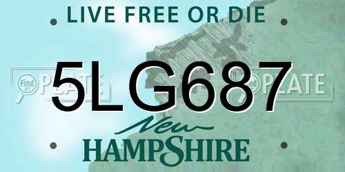 5LG687 New Hampshire License Plate