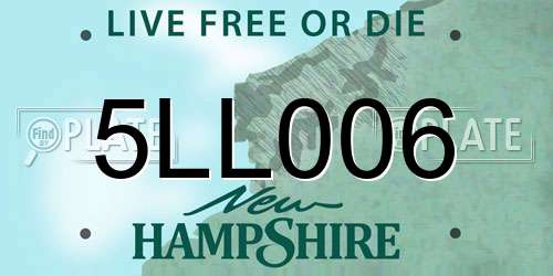 5LL006 New Hampshire License Plate