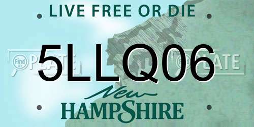 5LLQ06 New Hampshire License Plate