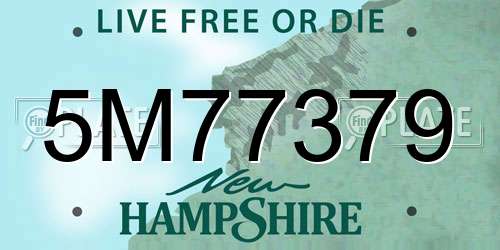 5M77379 New Hampshire License Plate