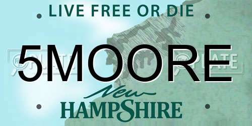 5MOORE New Hampshire License Plate
