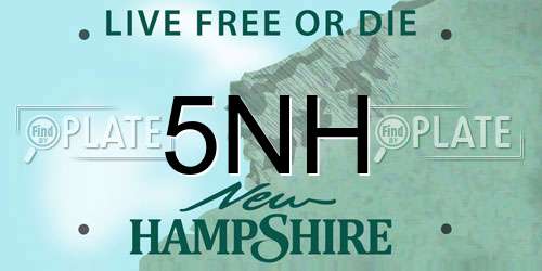 5NH New Hampshire License Plate