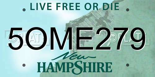 5OME279 New Hampshire License Plate