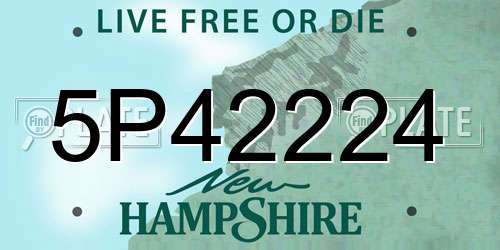 5P42224 New Hampshire License Plate