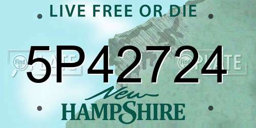5P42724 New Hampshire License Plate