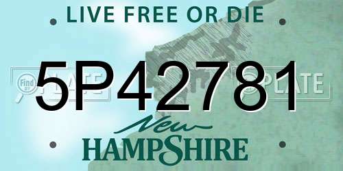 5P42781 New Hampshire License Plate