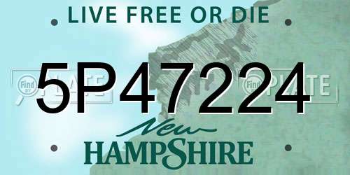 5P47224 New Hampshire License Plate