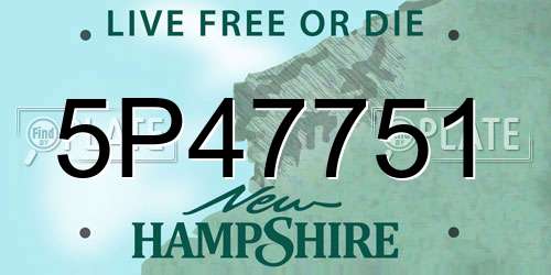 5P47751 New Hampshire License Plate