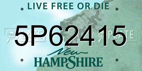 5P62415 New Hampshire License Plate