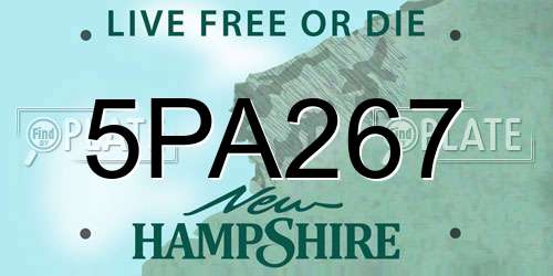 5PA267 New Hampshire License Plate