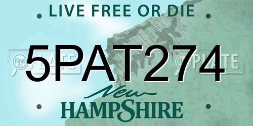5PAT274 New Hampshire License Plate