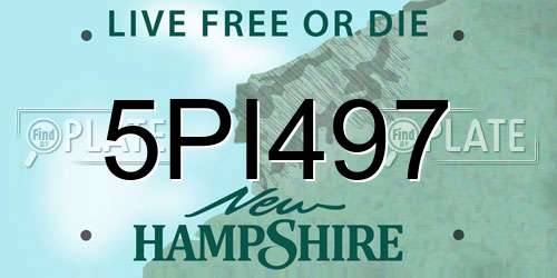 5PI497 New Hampshire License Plate